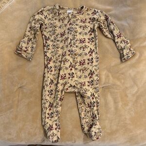 kate quinn Beige Floral Footed One-Piece